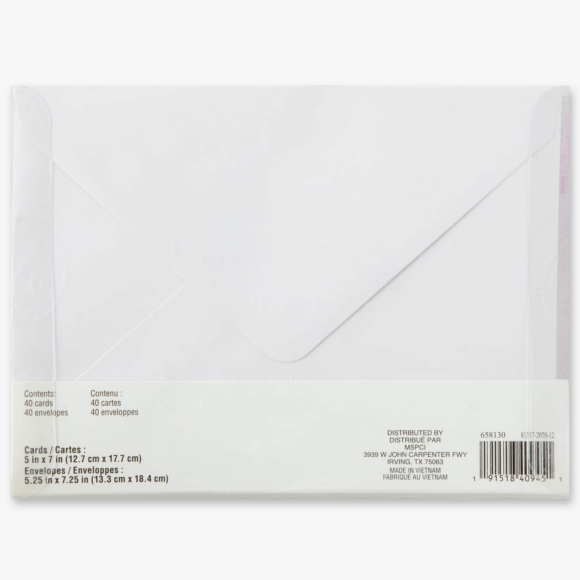 Shimmer Cards & Envelopes by Recollections™, 5" x 7"